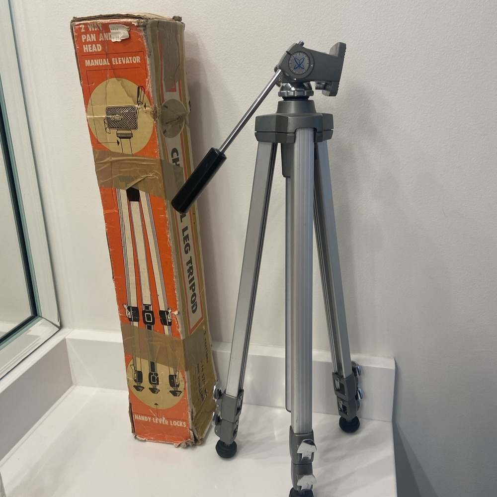 Sears Roebuck 8464 Tripod Aluminium Heavy-Duty Channel‎ Leg Solid Extends 57"